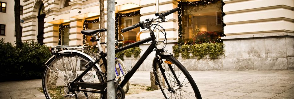 Bike In The Center Of Old European City