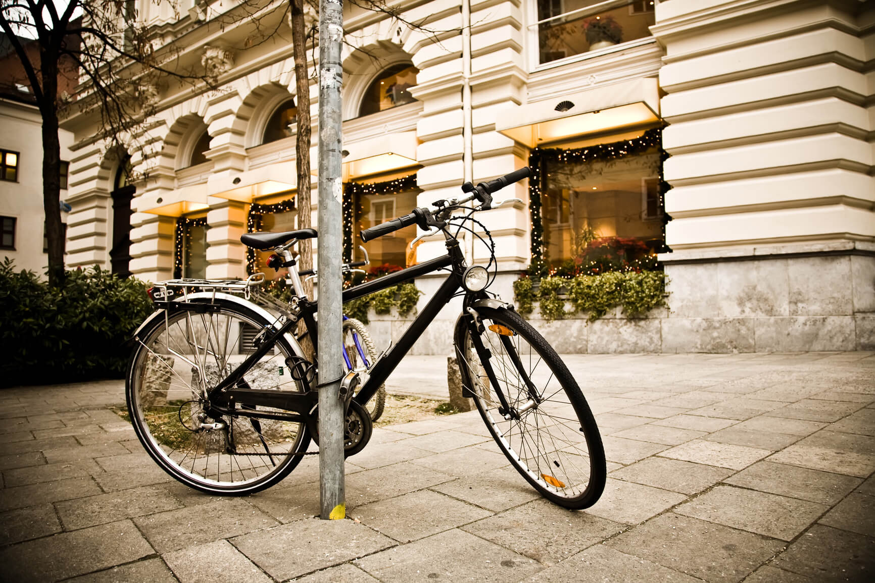 Bike In The Center Of Old European City